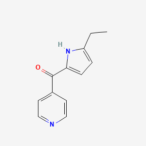 molecular formula C12H12N2O B12873763 (5-ethyl-1H-pyrrol-2-yl)(pyridin-4-yl)methanone 