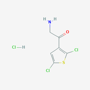 molecular formula C6H6Cl3NOS B1287389 2-AMINO-1-(2,5-DICHLOROTHIOPHEN-3-YL)ETHANONE HYDROCHLORIDE CAS No. 88020-23-9
