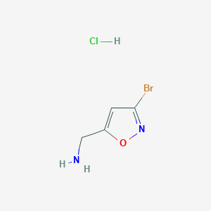 molecular formula C4H6BrClN2O B1287397 (3-Bromoisoxazol-5-yl)methylamine hydrochloride CAS No. 90802-21-4