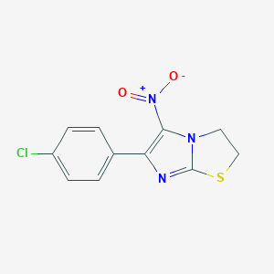 Imidazo(2,1-b)thiazole, 2,3-dihydro-6-(p-chlorophenyl)-5-nitro-