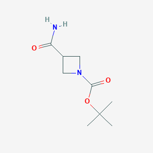 molecular formula C9H16N2O3 B1287407 tert-Butyl 3-carbamoylazetidine-1-carboxylate CAS No. 486415-29-6