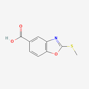 molecular formula C9H7NO3S B12874099 2-(Methylthio)benzo[d]oxazole-5-carboxylic acid 
