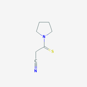 molecular formula C7H10N2S B12874209 3-(Pyrrolidin-1-yl)-3-thioxopropanenitrile 