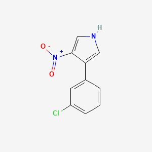 molecular formula C10H7ClN2O2 B12874436 3-(3-chlorophenyl)-4-nitro-1H-pyrrole CAS No. 87388-44-1