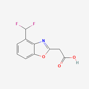 molecular formula C10H7F2NO3 B12874590 2-(4-(Difluoromethyl)benzo[d]oxazol-2-yl)acetic acid 