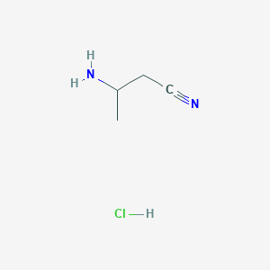 molecular formula C4H9ClN2 B1287476 3-Aminobutanenitrile hydrochloride CAS No. 50840-31-8