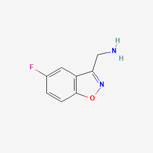 molecular formula C8H7FN2O B12874863 (5-Fluorobenzo[d]isoxazol-3-yl)methanamine 