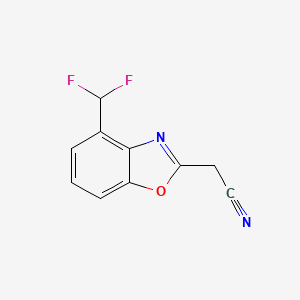 molecular formula C10H6F2N2O B12874870 2-(4-(Difluoromethyl)benzo[d]oxazol-2-yl)acetonitrile 
