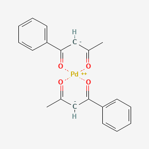 molecular formula C20H18O4Pd B12874901 Bis(benzoylacetonato)palladium 