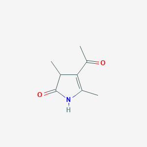 molecular formula C8H11NO2 B12874908 4-Acetyl-3,5-dimethyl-1H-pyrrol-2(3H)-one 