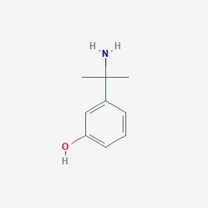 molecular formula C9H13NO B1287492 3-(2-Aminopropan-2-yl)phenol 