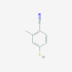 molecular formula C8H7NS B1287494 2-Methyl-4-sulfanylbenzonitrile CAS No. 110888-21-6
