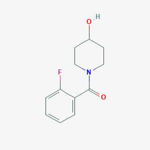 molecular formula C12H14FNO2 B1287496 (2-Fluoro-phenyl)-(4-hydroxy-piperidin-1-yl)-methanone CAS No. 1082804-68-9