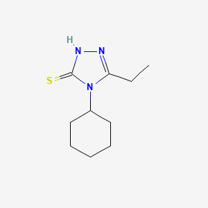 molecular formula C10H17N3S B12874970 4-cyclohexyl-5-ethyl-4H-1,2,4-triazole-3-thiol 