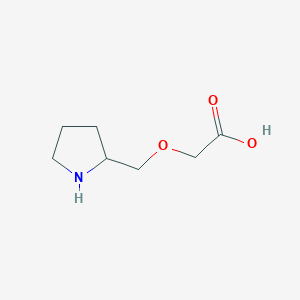 molecular formula C7H13NO3 B1287499 (2-Pyrrolidinylmethoxy)acetic acid CAS No. 1330756-21-2