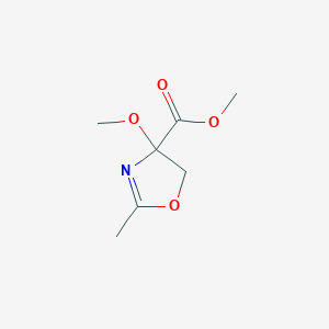 molecular formula C7H11NO4 B12875080 Methyl 4-methoxy-2-methyl-4,5-dihydrooxazole-4-carboxylate 