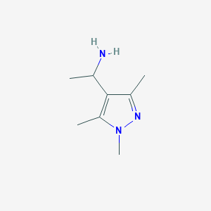 molecular formula C8H15N3 B1287511 1-(1,3,5-trimethyl-1H-pyrazol-4-yl)ethanamine CAS No. 936940-12-4