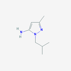 molecular formula C8H15N3 B1287526 1-Isobutyl-3-methyl-1H-pyrazol-5-amine CAS No. 3524-36-5