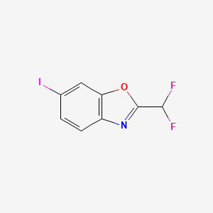 molecular formula C8H4F2INO B12875426 2-(Difluoromethyl)-6-iodobenzo[d]oxazole 