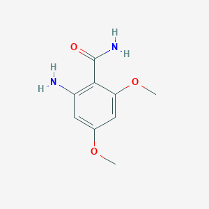 molecular formula C9H12N2O3 B1287547 2-Amino-4,6-dimethoxybenzamide CAS No. 63920-73-0