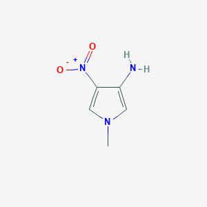 molecular formula C5H7N3O2 B12875540 1-Methyl-4-nitro-1H-pyrrol-3-amine 