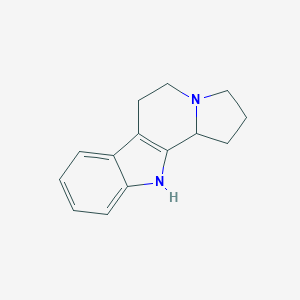 molecular formula C14H16N2 B128757 2,3,5,6,11,11b-hexahydro-1H-indolizino[8,7-b]indole CAS No. 885-40-5