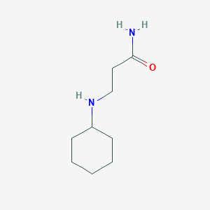 molecular formula C9H18N2O B1287585 3-(Cyclohexylamino)propanamide CAS No. 4552-48-1