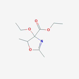 molecular formula C10H17NO4 B12875936 Ethyl 4-ethoxy-2,5-dimethyl-4,5-dihydrooxazole-4-carboxylate 