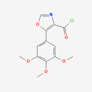 molecular formula C13H12ClNO5 B12876027 5-(3,4,5-Trimethoxyphenyl)-1,3-oxazole-4-carbonyl chloride CAS No. 89205-25-4