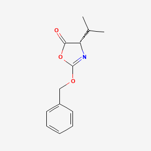 molecular formula C13H15NO3 B12876267 (4S)-2-(Benzyloxy)-4-(propan-2-yl)-1,3-oxazol-5(4H)-one CAS No. 77942-92-8