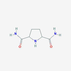 molecular formula C6H11N3O2 B12876277 Pyrrolidine-2,5-dicarboxamide CAS No. 484664-62-2