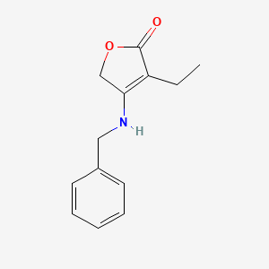 molecular formula C13H15NO2 B12876386 4-(Benzylamino)-3-ethylfuran-2(5H)-one 