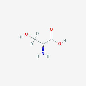 molecular formula C3H7NO3 B128764 (2S)-2-氨基-3,3-二氘-3-羟基丙酸 CAS No. 95034-57-4