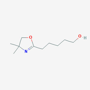 molecular formula C10H19NO2 B12876462 5-(4,4-Dimethyl-4,5-dihydro-1,3-oxazol-2-yl)pentan-1-ol CAS No. 58241-40-0