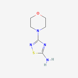 molecular formula C6H10N4OS B1287655 3-Morpholino-1,2,4-thiadiazol-5-amine CAS No. 138588-29-1