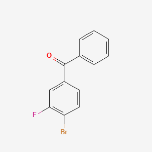 molecular formula C13H8BrFO B1287657 (4-Bromo-3-fluorophenyl)phenylmethanone CAS No. 1196395-22-8