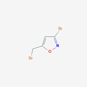 molecular formula C4H3Br2NO B1287660 3-Bromo-5-(bromomethyl)isoxazole CAS No. 88982-28-9