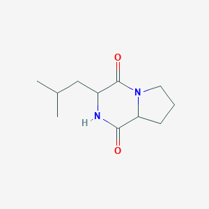 molecular formula C11H18N2O2 B128767 (3S,8aS)-3-Isobutylhexahydropyrrolo[1,2-a]pyrazine-1,4-dione CAS No. 2873-36-1