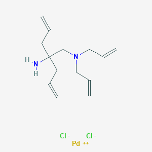 molecular formula C14H24Cl2N2Pd B12876701 Palladium(2+),N,N,N',N'-tetrakis(prop-2-enyl)ethane-1,2-diamine,dichloride 