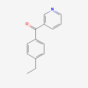 molecular formula C14H13NO B1287672 3-(4-Ethylbenzoyl)pyridine CAS No. 61780-06-1