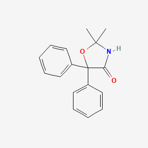 molecular formula C17H17NO2 B12876801 2,2-Dimethyl-5,5-diphenyl-1,3-oxazolidin-4-one CAS No. 101877-67-2