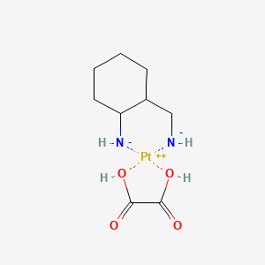 molecular formula C9H16N2O4Pt B12876832 (1R-trans)-(2-aminocyclohexanemethanamine-N,N')[ethanedioato(2-)-O,O']platinum CAS No. 69651-36-1