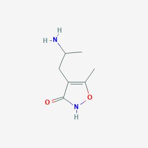 molecular formula C7H12N2O2 B12876984 4-(2-Aminopropyl)-5-methylisoxazol-3(2H)-one 