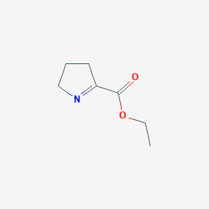 molecular formula C7H11NO2 B12877129 Ethyl 3,4-dihydro-2H-pyrrole-5-carboxylate 