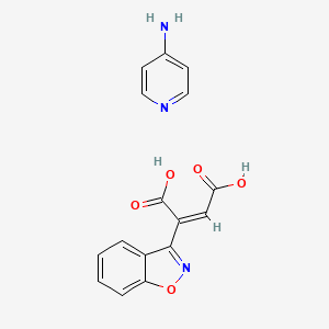 molecular formula C16H13N3O5 B12877130 Pyridin-4-amine 2-(benzo[d]isoxazol-3-yl)maleate 