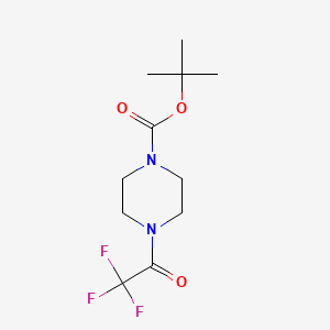molecular formula C11H17F3N2O3 B1287724 Tert-butyl 4-(2,2,2-trifluoroacetyl)piperazine-1-carboxylate CAS No. 77278-37-6