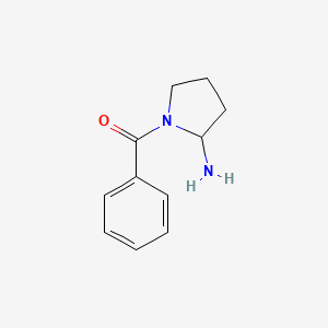 molecular formula C11H14N2O B12877277 (2-Aminopyrrolidin-1-yl)(phenyl)methanone 