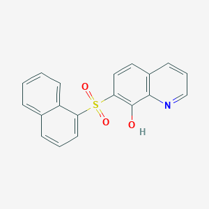 molecular formula C19H13NO3S B12877336 7-(Naphthalene-1-sulfonyl)quinolin-8-ol CAS No. 61430-96-4