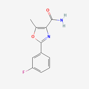 molecular formula C11H9FN2O2 B12877435 Oxazole-4-carboxamide, 2-(m-fluorophenyl)-5-methyl- CAS No. 61152-07-6