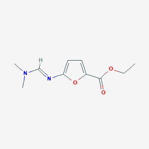 molecular formula C10H14N2O3 B12877492 Ethyl 5-(((dimethylamino)methylene)amino)furan-2-carboxylate 